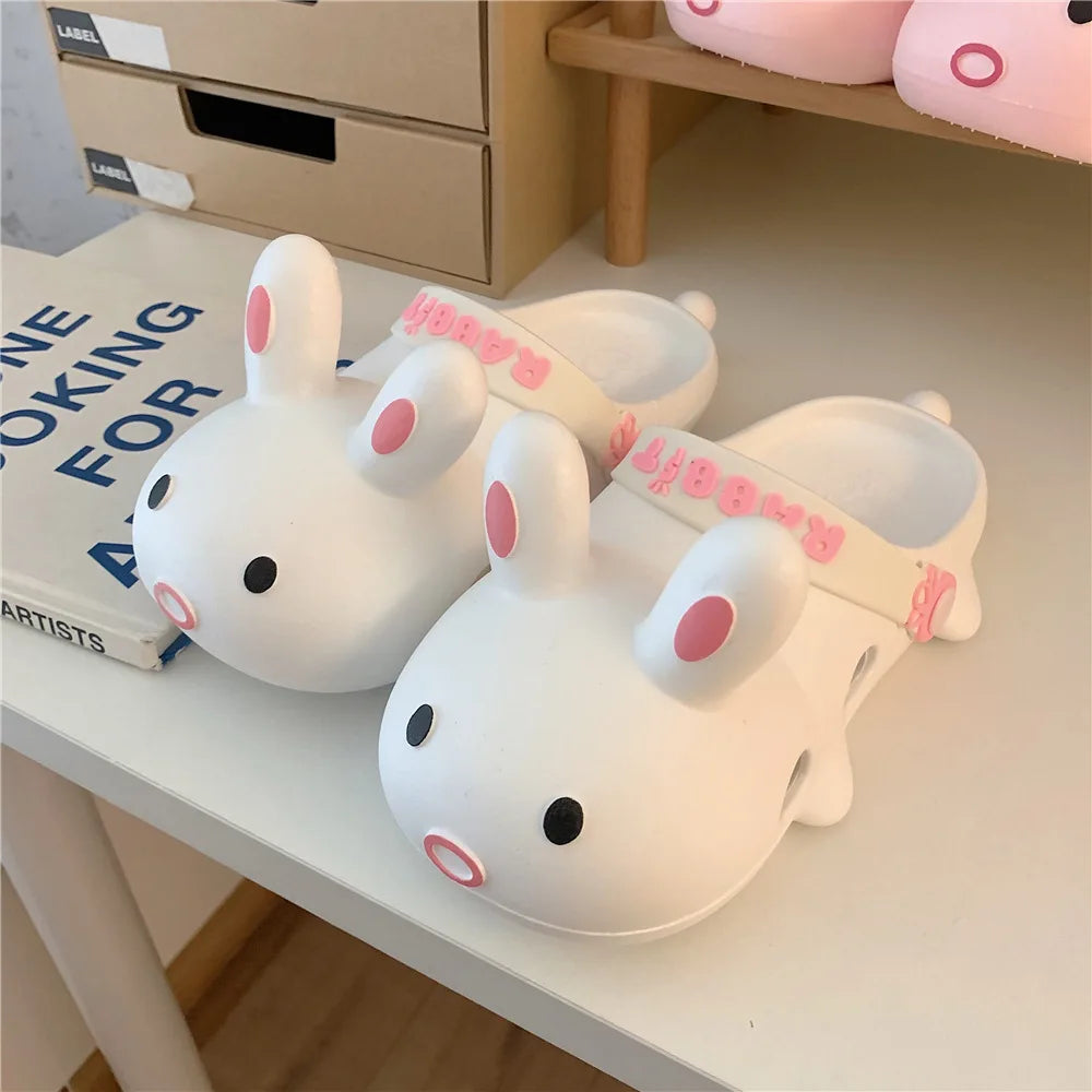 SP&CITY Summer Shoes For Women Kawaii Cartoon Animal Hole Slippers PVC Massage Home Slippers Platform Sandals 2021 For Woman