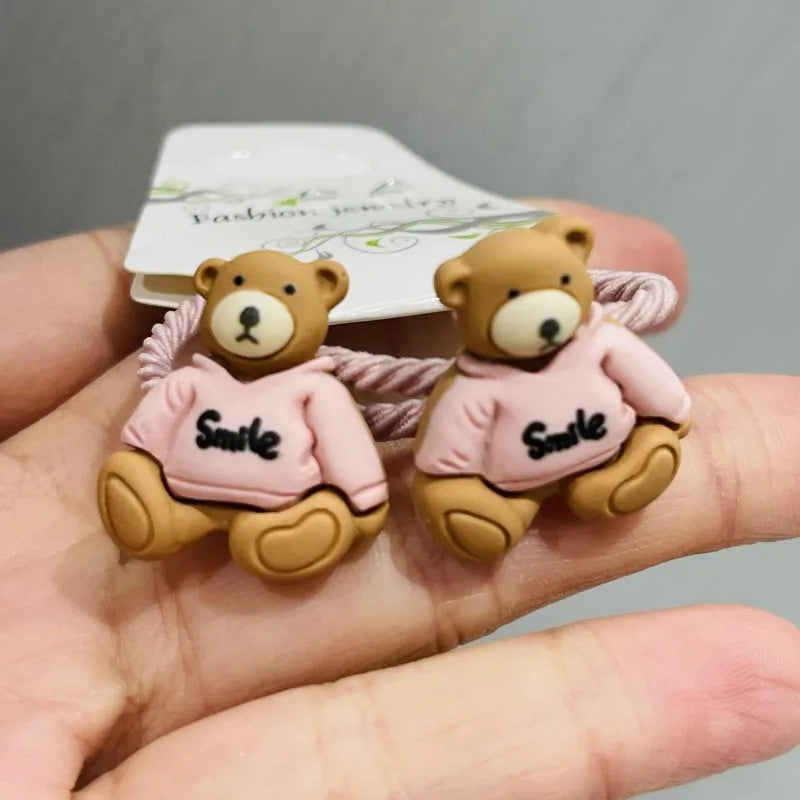 2Pcs Shiny Starfish Children Elastic Hair Bands Ponytail Holder Hair Ties Headband Scrunchie Hair Accessories for Girls