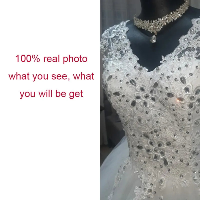 Gryffon Wedding Dress Sexy V-neck Lace Embroidery Court Train Ball Gown Princess Wedding Dresses Vestido De Noiva Plus Size