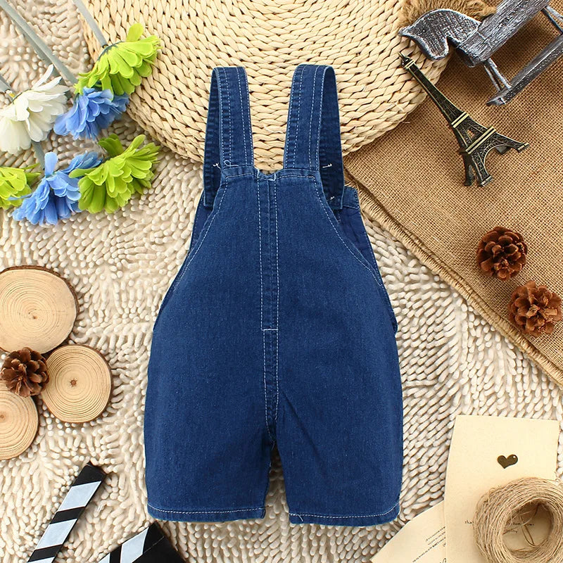 IENENS Summer Kids Baby Boys Jumper Pants Denim Shorts Jeans Overalls Toddler Infant Girl Playsuit Clothes Clothing Trousers
