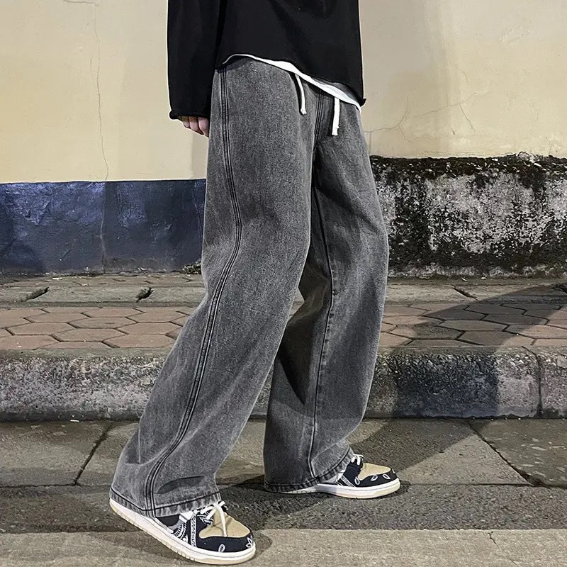 Men's Straight Loose American Design Jeans - Your Shopify