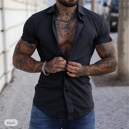 Simple Summer Men's Casual Solid Color Shirt - Your Shopify