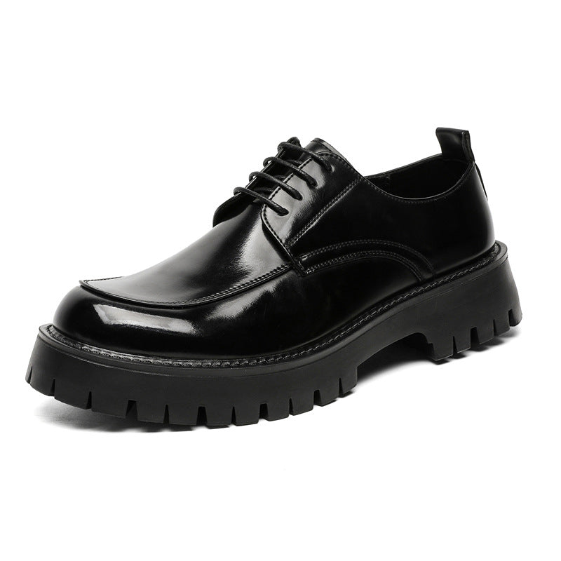 Platform Height Increasing Casual Leather Shoes