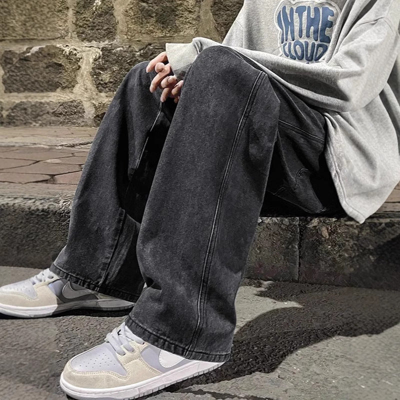 Men's Straight Loose American Design Jeans - Your Shopify