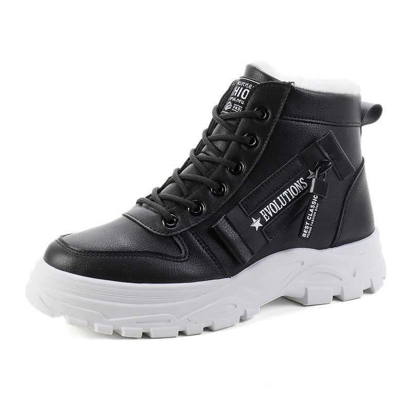Korean Style Student All-matching Warm High-top Martin Boots - Your Shopify