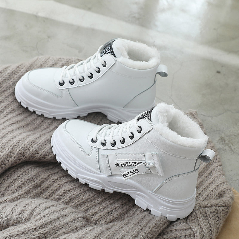 Korean Style Student All-matching Warm High-top Martin Boots - Your Shopify