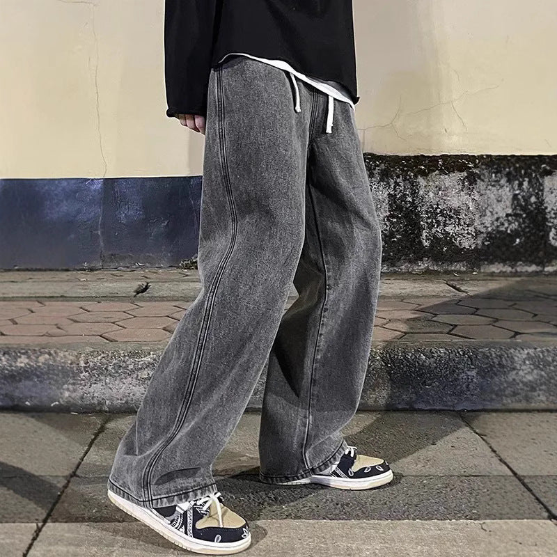 Men's Straight Loose American Design Jeans - Your Shopify