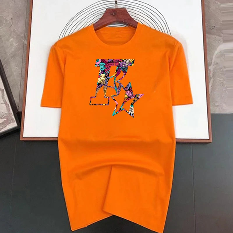 2023 Men's and Women's New Star K Top Basic Cotton T-shirt Summer round neck fashionable casual short sleeves