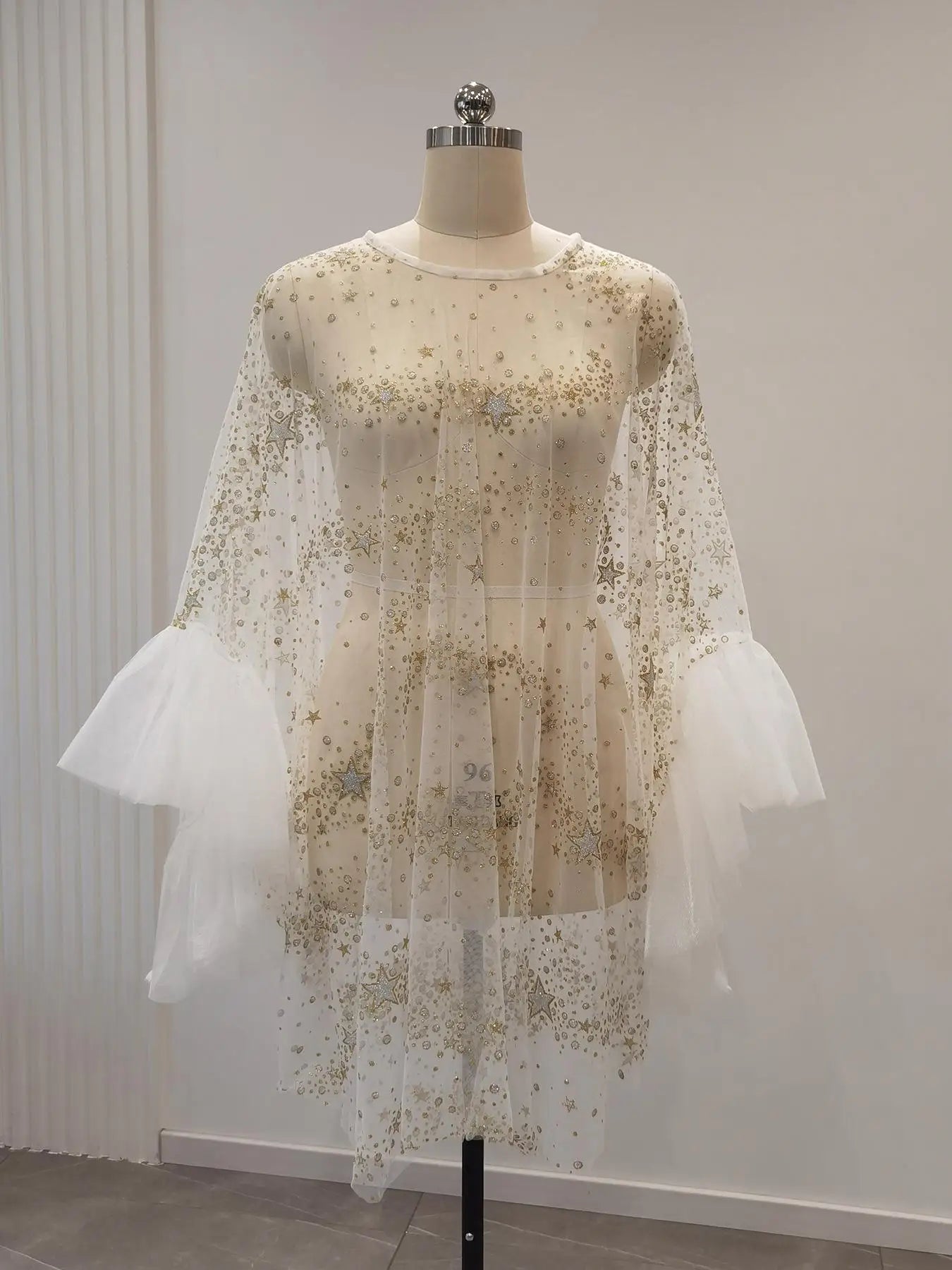 Pregnant Women Mini Dress For Photography Props Solid Color Premama Sequined Stars Photoshoot Dresses Maternity Baby Shower Gown