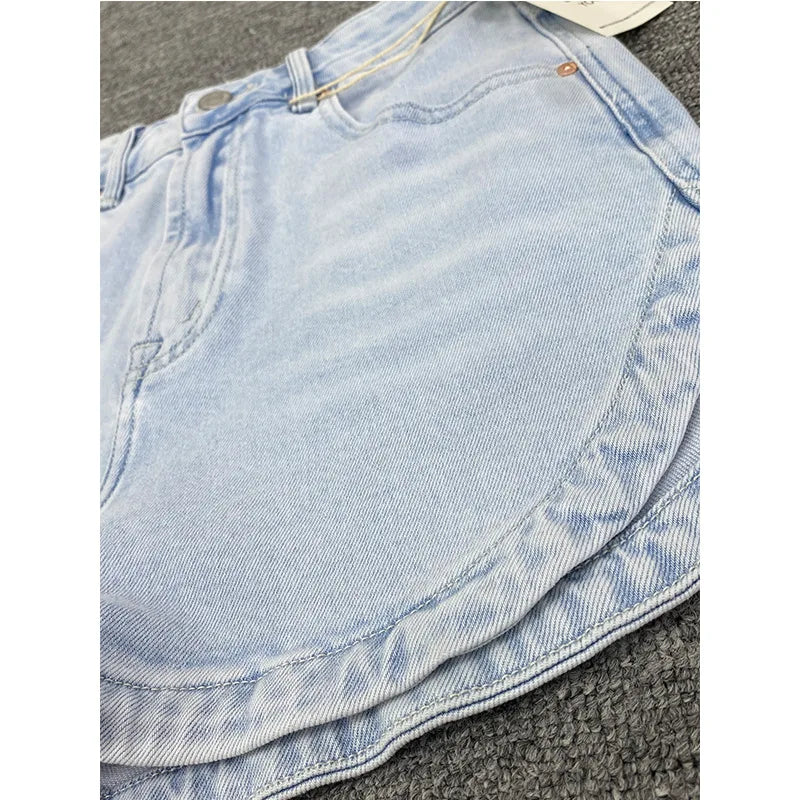 Women short denim skirt 2023 new fashion casual mini skirt