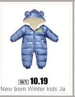 Children Autumn Winter Overall For Infant Down Cotton Thicken Clothes Hooded new born Baby costume Boys Girls Jumpsuit Romper