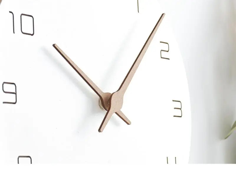 Wall Clock Silent Non Ticking Wood Oversized Wall Clocks Operated Wooden White Modern Simple Minimalist Hanging Wall