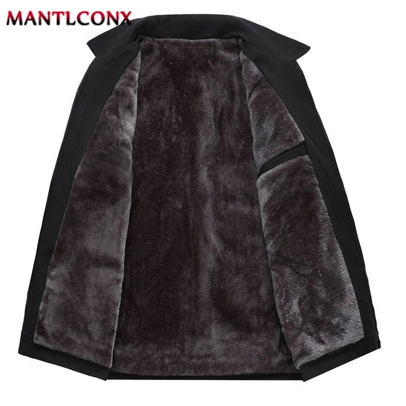 Winter Thick Warm Blazer Jacket Men Fleece Lining Winter Jackets for Men Autumn Office Dress Coat Social Formal Outerwear L-3XL