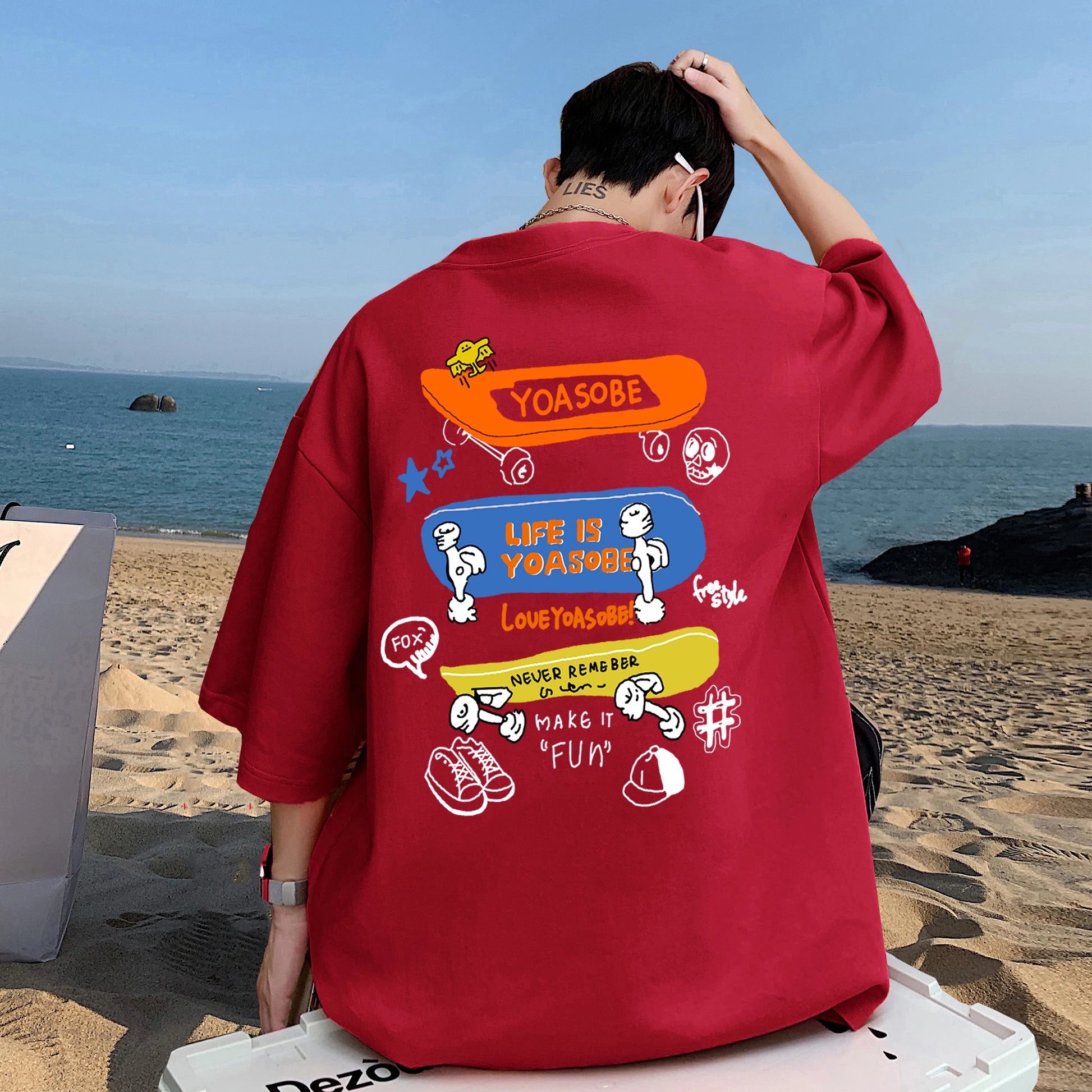 2025 New Men's T-Shirt Summer Pleasant Printed Short Sleeve O-neck Cotton High Quality Casual Tops Oversized Male Clothes
