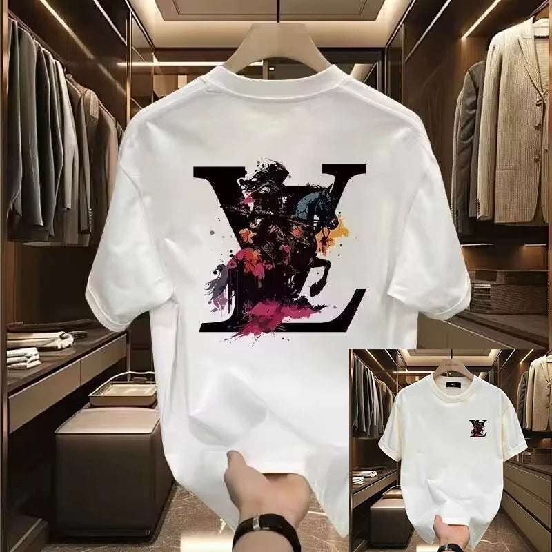2025 New Luxury Brand Mens Womens T Shirt Clothing Summer Cotton Print Streetwear Vintage Oversized Tee Designer Unisexy Tops