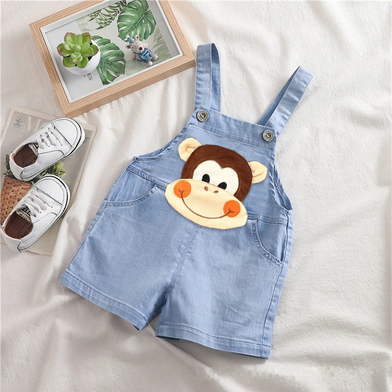 IENENS Summer Kids Baby Boys Jumper Pants Denim Shorts Jeans Overalls Toddler Infant Girl Playsuit Clothes Clothing Trousers
