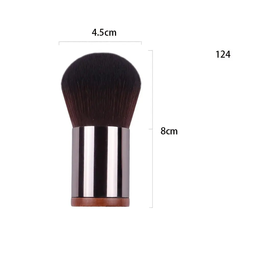 with Free Bag Buffing Foundation Brush Durable Aluminum Mouth Tube Round Head Makeup Brus Wood Handle Eyeliner Brush for Girls