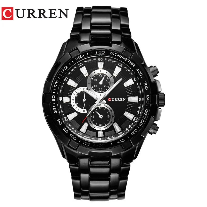 CURREN Fashion large dial leisure business watch Men's quartz waterproof wristwatch  Quartz Male Clock