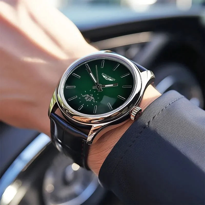 Luxury Business Men's Quartz Watch Waterproof Leather Strap Top Brand Wristwatch Handsome Men's Clock for Business 2025 New