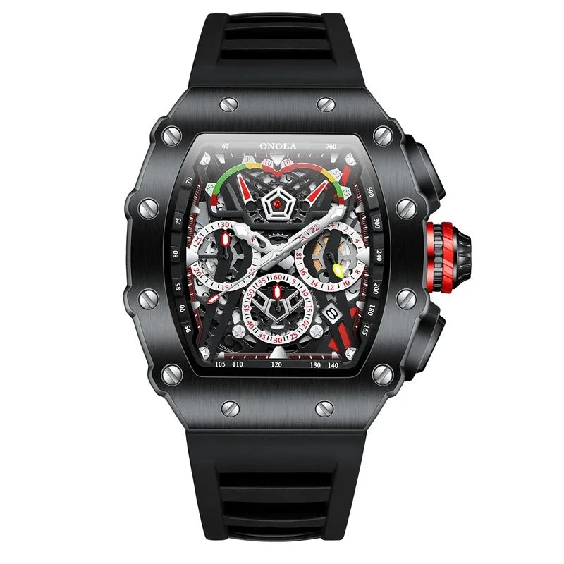 ONOLA 6827 Fashion Luxury Hands Clock Multifunction Waterproof Luminous Sports Casual Male Quartz Watches for Men Reloj Hombre