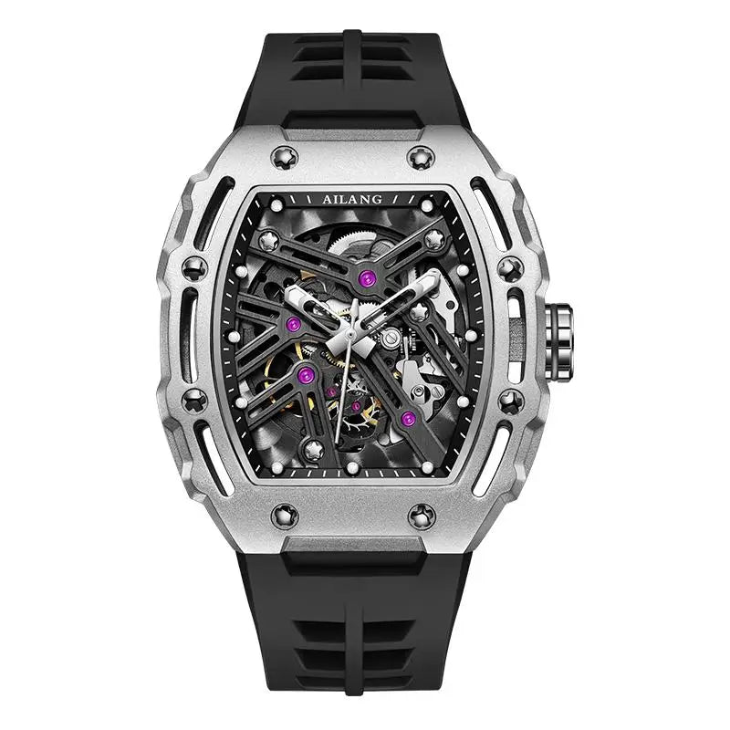 AILANG New Sports Skeleton Mechanical Wristwatch Stainless Steel Waterproof Automatic Watch Top Brand Men Watches Reloj Hombre