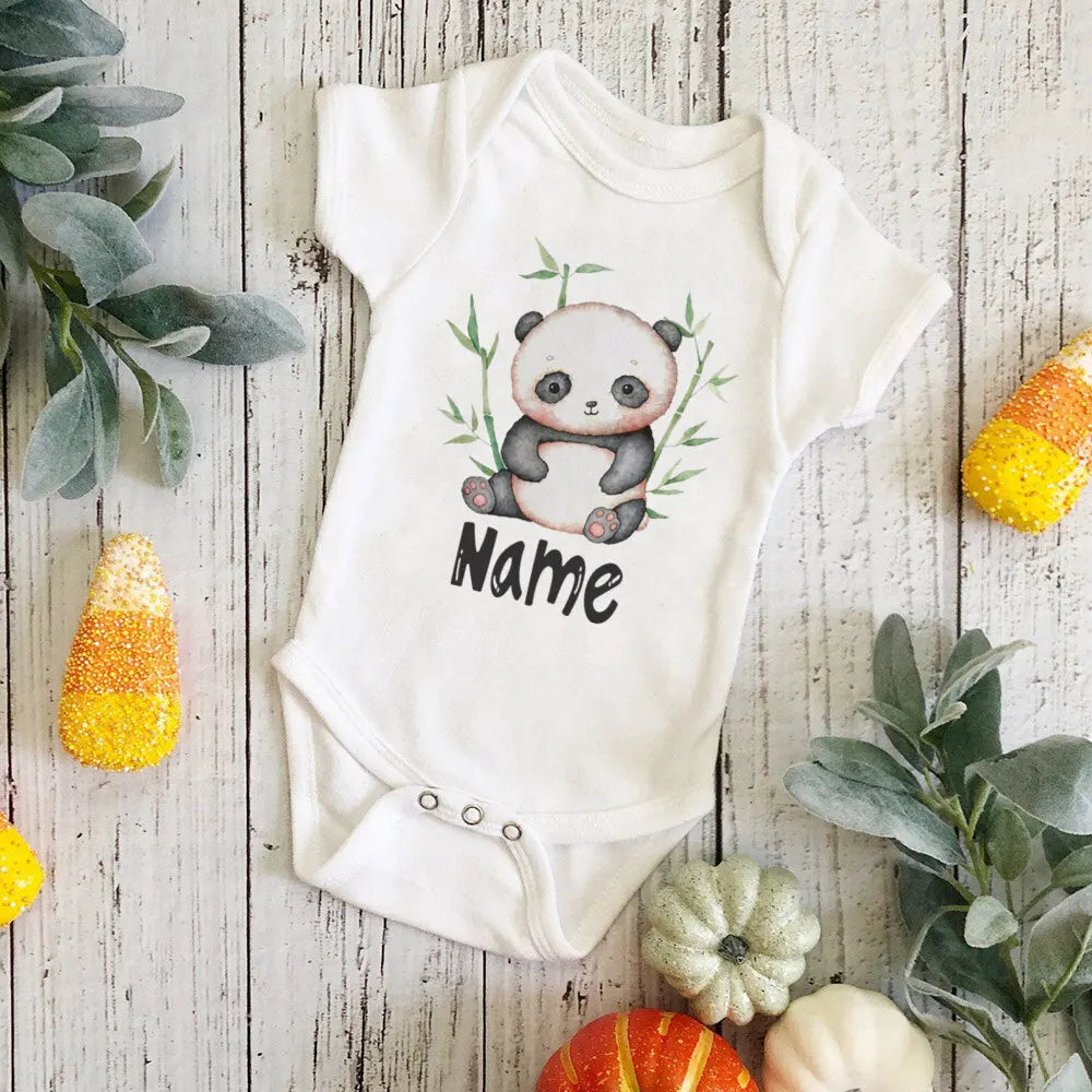 Personalized Monkey with Name Baby Jumpsuit Baby Sustom Name Romper for Infant Shower Gift for Girls Boys Outfit Newbron Clothes