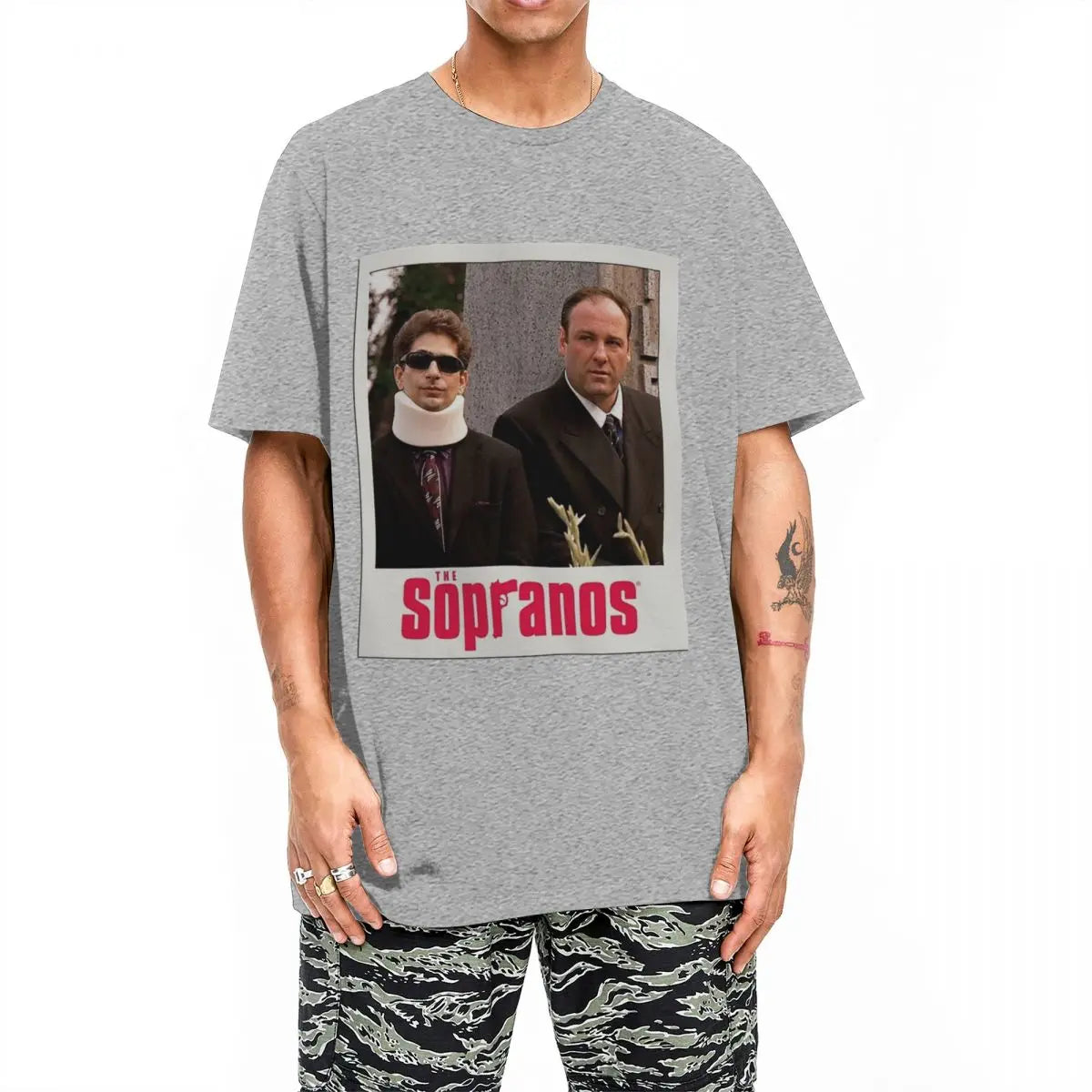 Tony Soprano Pop Culture T-Shirt Harajuku T-Shirts Short Sleeves Funny Tshirt Beach Cotton Round Neck Oversized Clothes