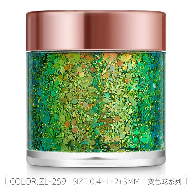 Sequins Body Glitter Gel,Make Up Long Lasting Glitter For Body Face Hair Eyeshadow,Festival Party Carnival Makeup Decorations