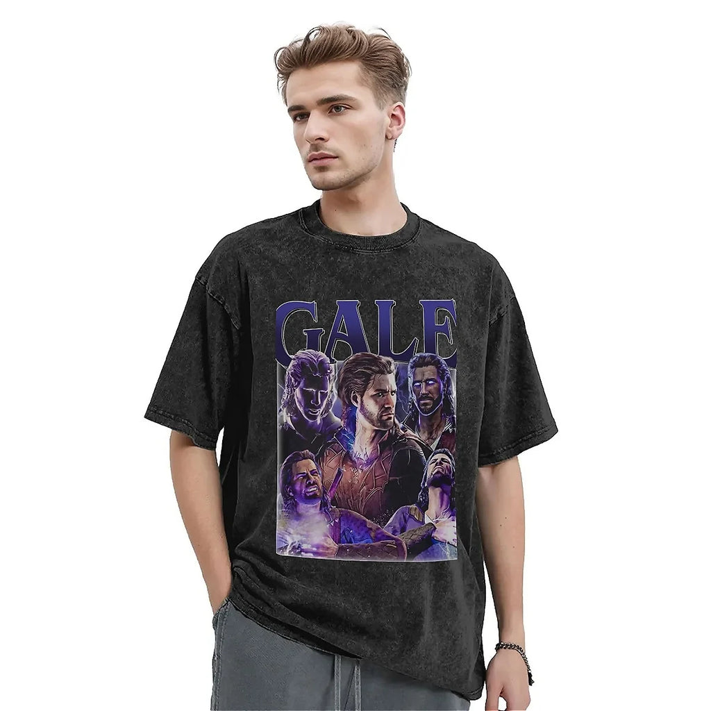 Astarion Gale  T Shirt Baldurs Gate 3 Trending T-Shirts Short-Sleeve Y2K Fun Tops Beach Cotton O Neck Oversized Clothing