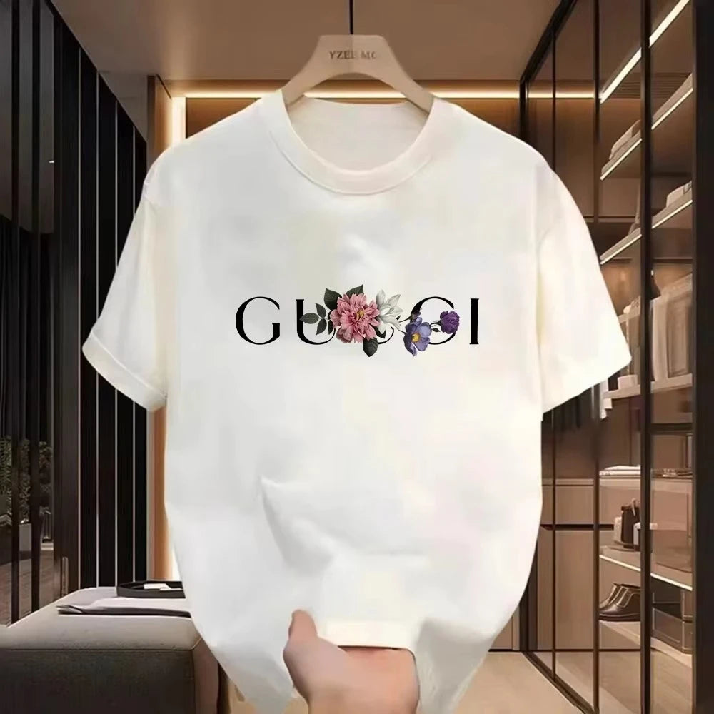 2025 The Latest Summer Men's and Women's Printed T-shirt Pure Cotton Harajuku Designer Classic Breathable Oversized  T-shirt