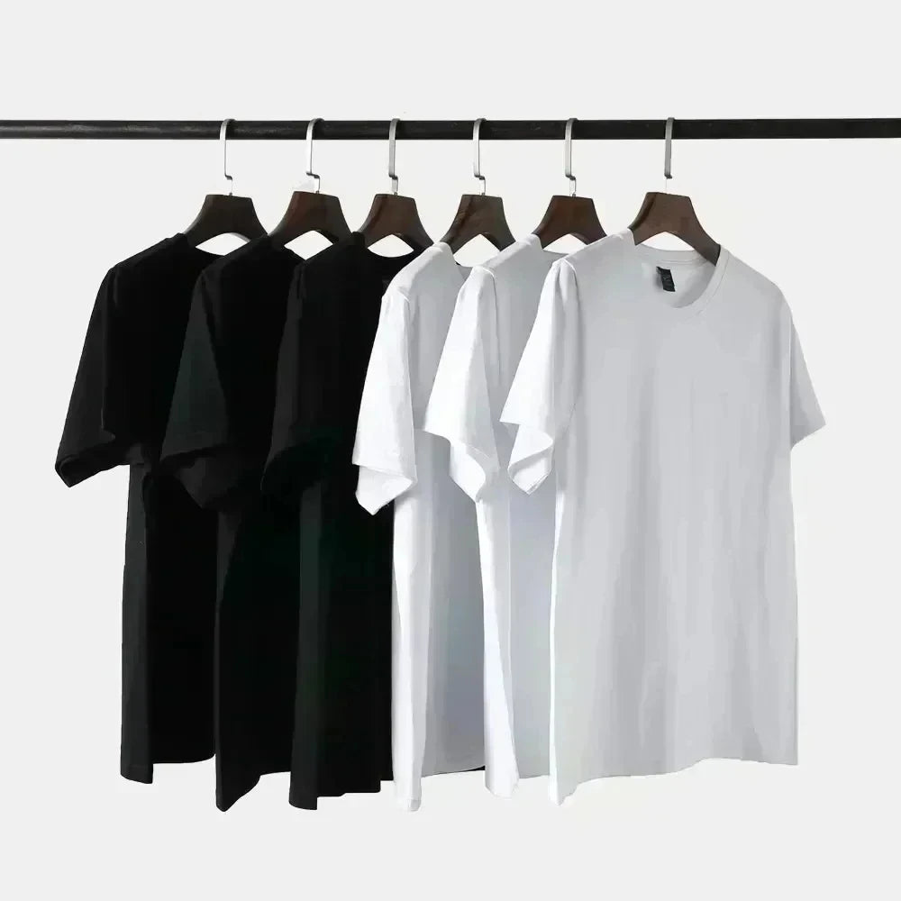 Heavy Men's Cotton T-shirt of The Same Style,  New Letter European Summer Short-sleeved Trendy Versatile Trendy Ins Printed Top