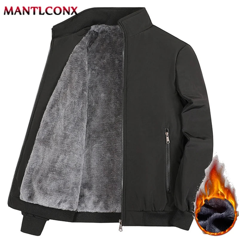 Winter Thick Warm Blazer Jacket Men Fleece Lining Winter Jackets for Men Autumn Office Dress Coat Social Formal Outerwear L-3XL