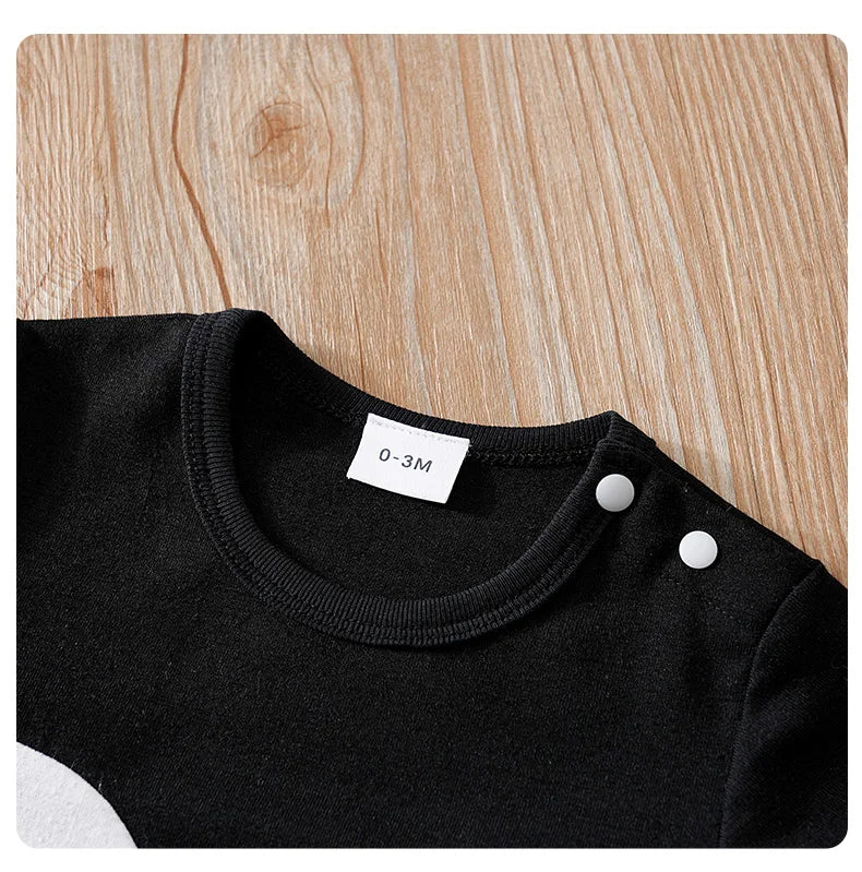 Baby Cute Jumpsuit Cartoon Penguin Pattern Summer Ha Yi Newborn Hoodie Casual Short Sleeve Outerwear