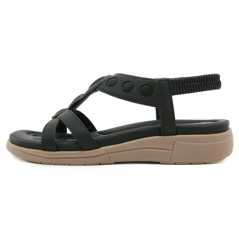 Plus Size 36-42 Shoes for Women Summer Fashion Women Platform Sandals Casual Wedges Comfortable Elastic Band Sandalias