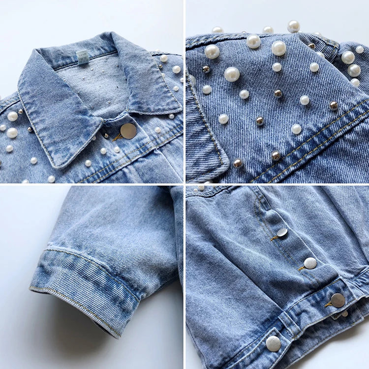 2025 Spring and Autumn Fashion Children's Coat Denim jacket Girl's jacket Outdoor casual denim top 3-10 year old jacket