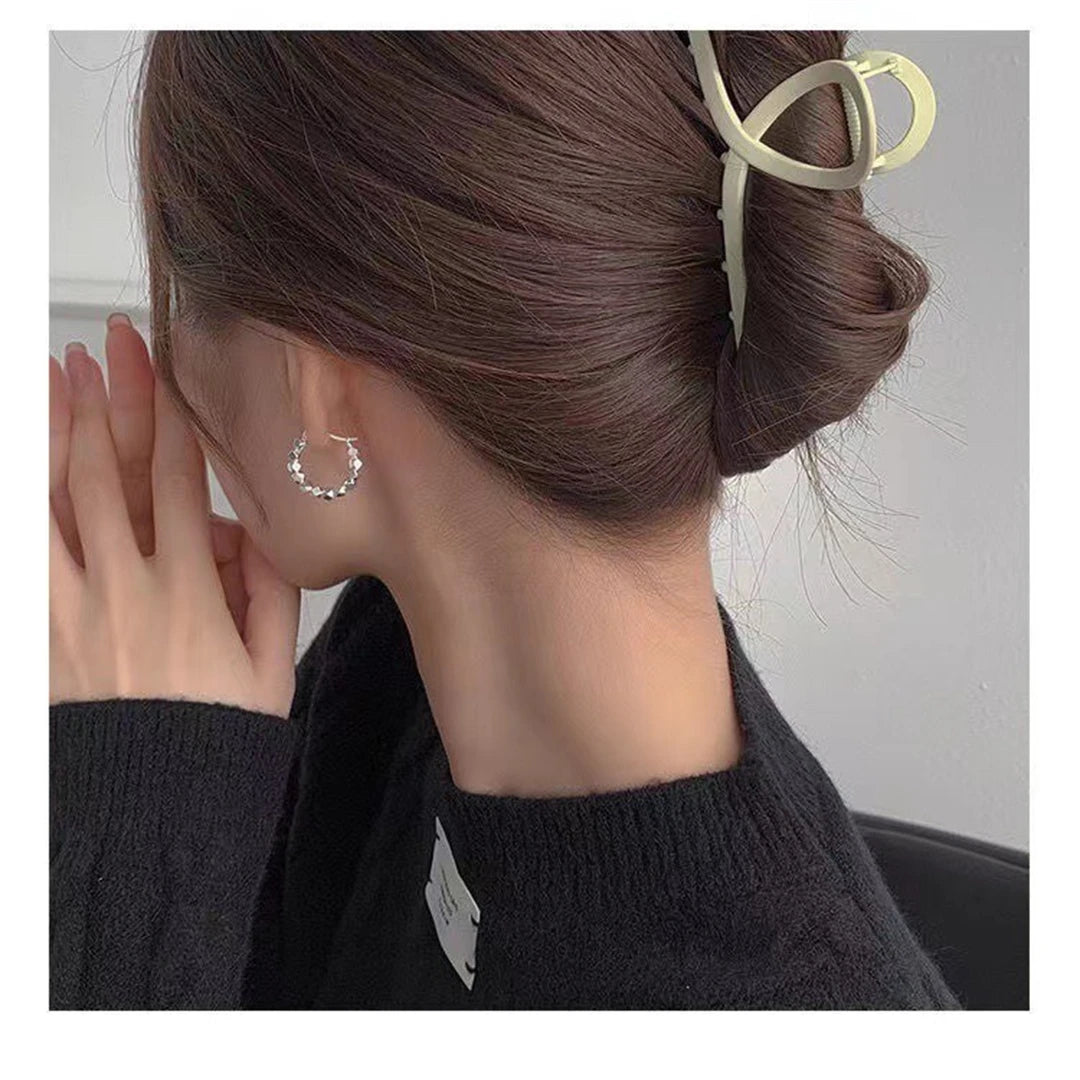 925 Sterling Silver Hot Sale hoop Earrings Simple Light Luxury Temperament Exquisite Hot Semale Sexy Jewelry Gift