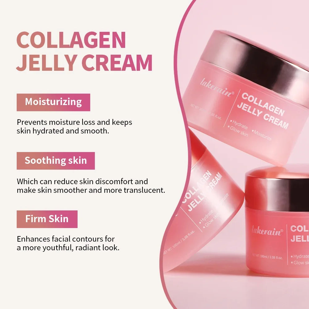 Collagen Jelly Cream Enhances Skin Barrier Moisture 24-hour Facial Shine Natural Ingredient Korean Face Care Products
