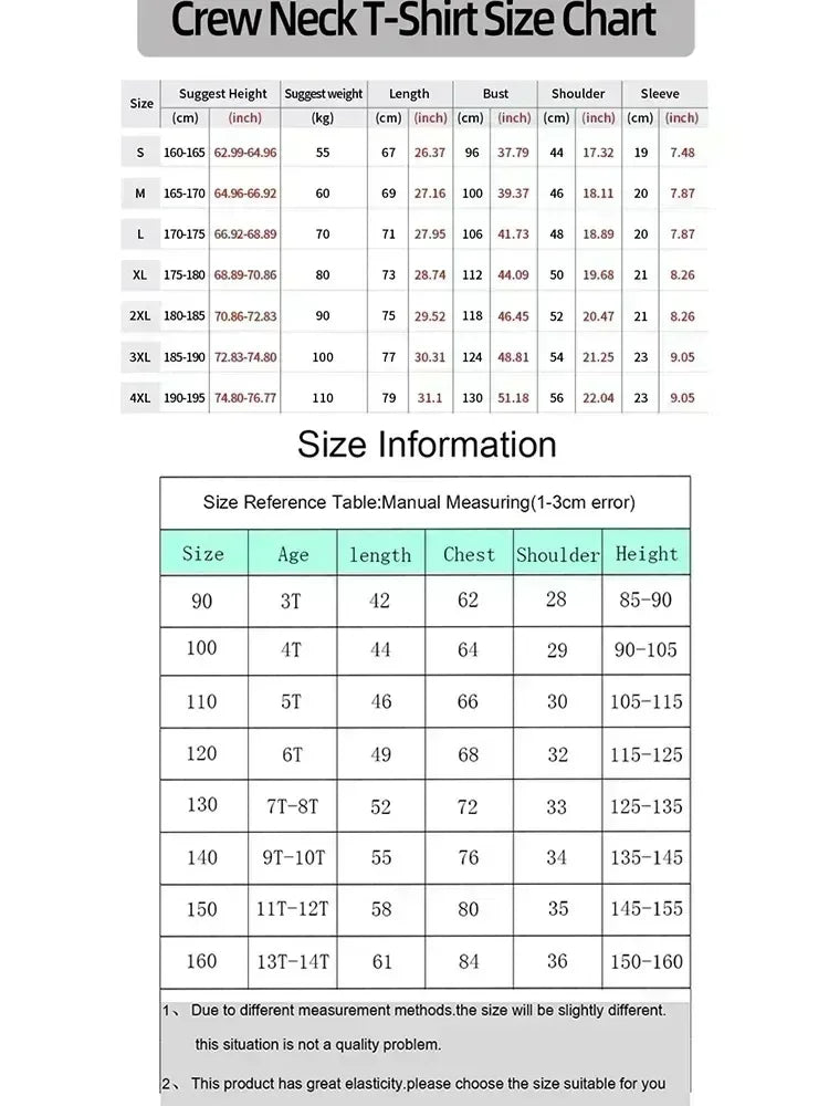 Pure Cotton Summer Children's Short-sleeved T-shirt Men's and Children's Parent-child Clothing American Versatility Explosion