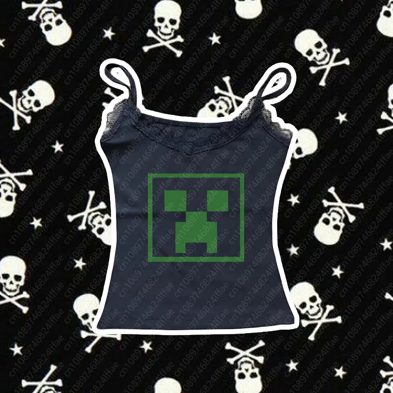 Punk Streetwear Y2k Crop Top Women Sexy Harajuku Baby Tees Aesthetic Letter Print Graphics Goth Casual Short Sleeve Slim T shirt