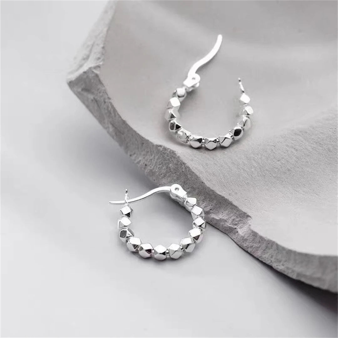 925 Sterling Silver Hot Sale hoop Earrings Simple Light Luxury Temperament Exquisite Hot Semale Sexy Jewelry Gift