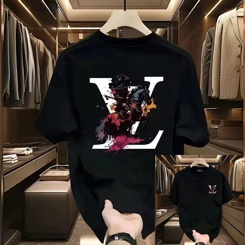 2025 New Luxury Brand Mens Womens T Shirt Clothing Summer Cotton Print Streetwear Vintage Oversized Tee Designer Unisexy Tops