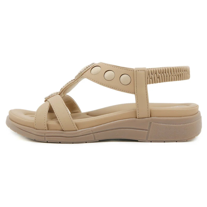 Plus Size 36-42 Shoes for Women Summer Fashion Women Platform Sandals Casual Wedges Comfortable Elastic Band Sandalias