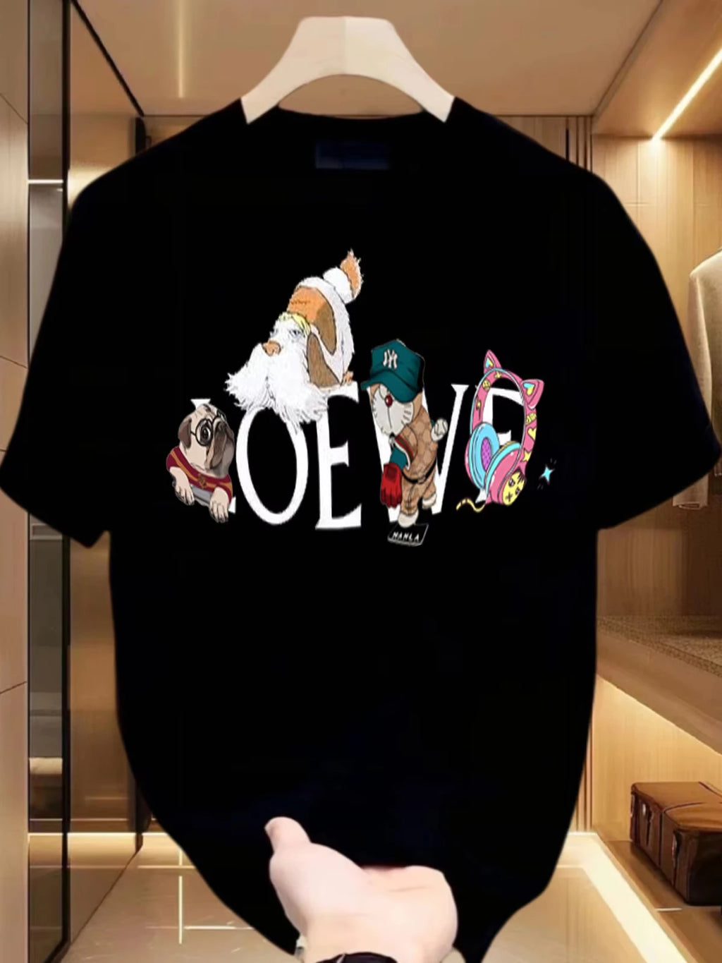 2025 New Trend Heavy Cotton New Short-sleeved T-shirt Young Men's and Women's Ins Trendy Brand Street Loose Top