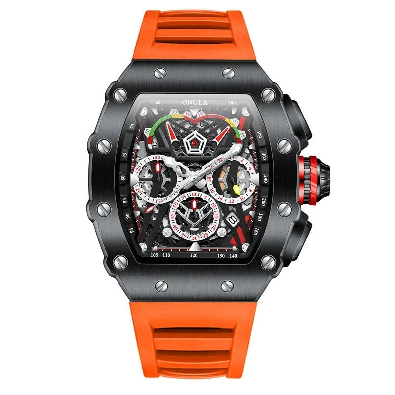 ONOLA 6827 Fashion Luxury Hands Clock Multifunction Waterproof Luminous Sports Casual Male Quartz Watches for Men Reloj Hombre