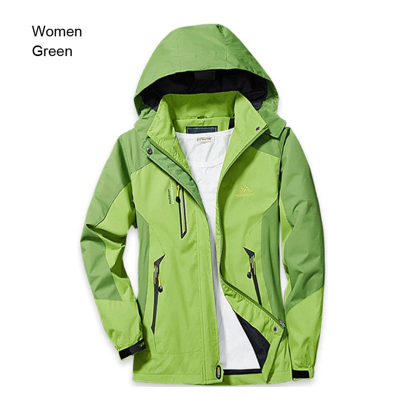 Women Autumn Trekking Jacket Outdoor Hiking Rain Coat Windbreaker Waterproof Hooded Camping Cycling Climbing Warm