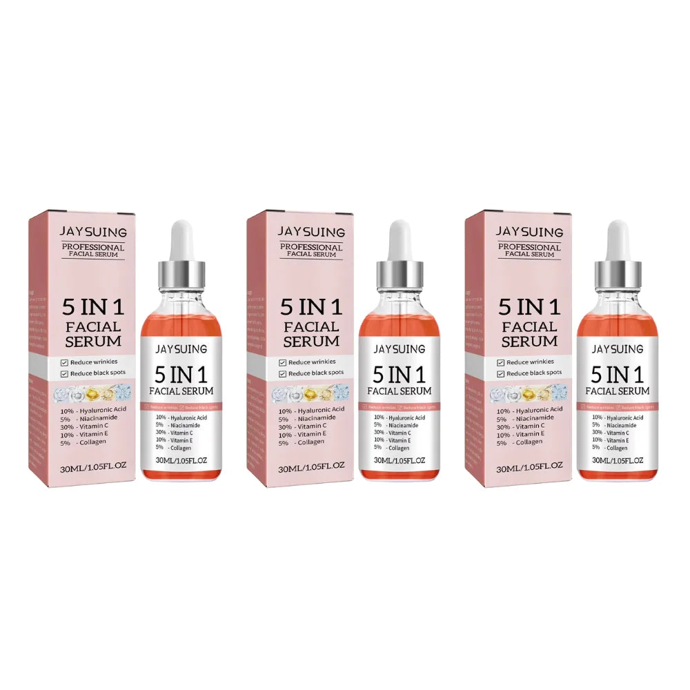 Jaysuing 5-In-1 Niacinamide Essence Hyaluronic Acid Serum Vitamin C Skincare Moisturizing Brightening Rejuvenation Skin Care