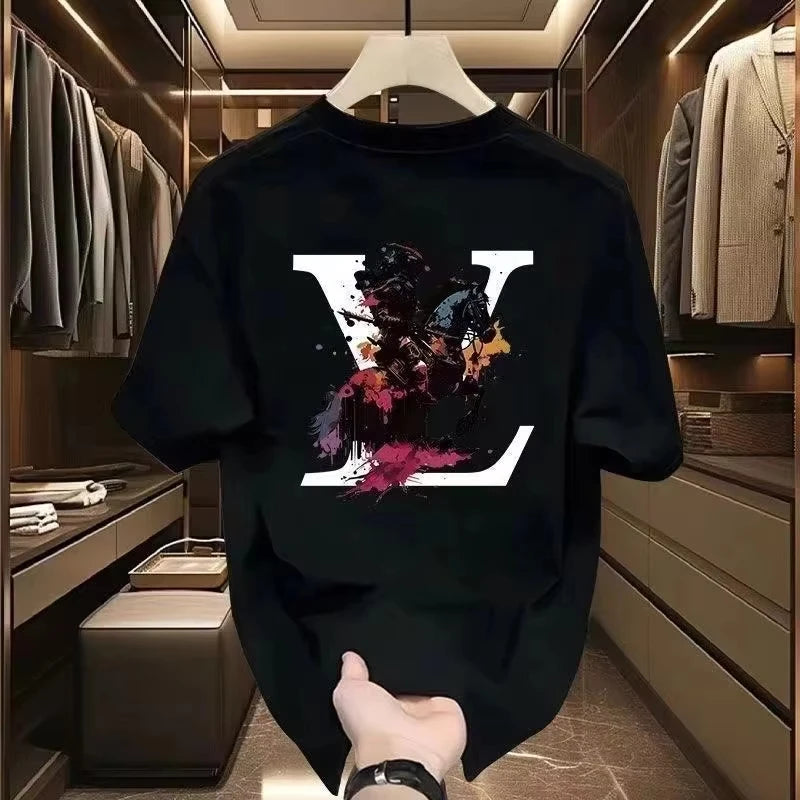 Mens Womens T-shirt Front Back Print Graphic High Quality Cotton Ventilate All-match Summer Creativity Tee Shirt T-shirt Tops