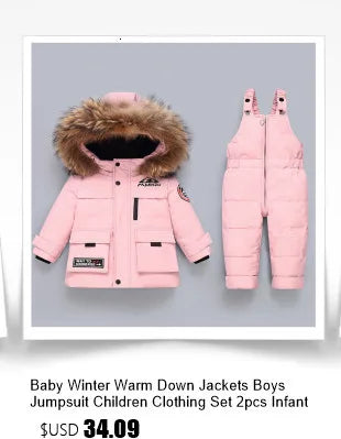 Children Autumn Winter Overall For Infant Down Cotton Thicken Clothes Hooded new born Baby costume Boys Girls Jumpsuit Romper