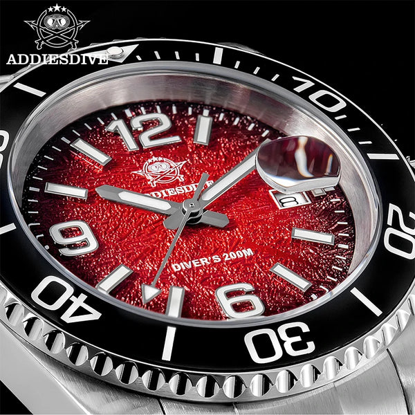 ADDIESDIVE 2025 NEW 41MM AD2513 Men Quartz Watches Reloj 316L Steel 200M Diving BGW9 Super Luminous Waterproof Diver Watch