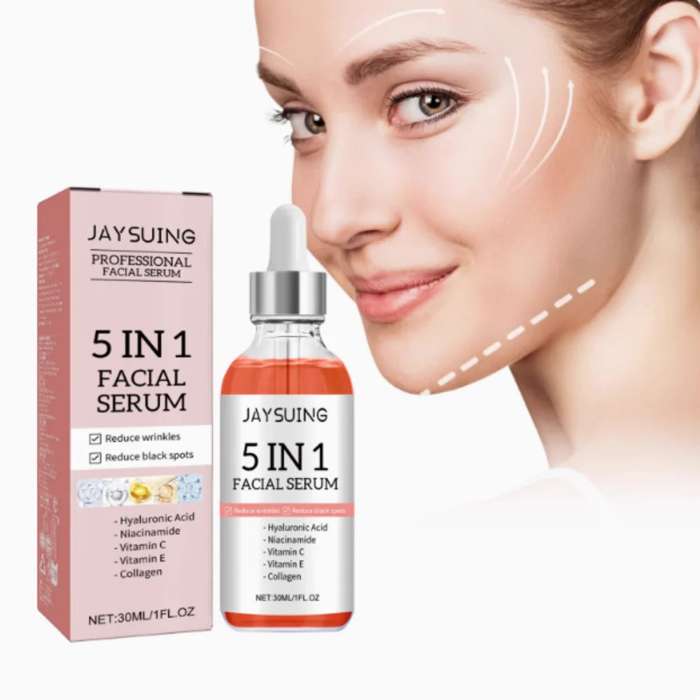 Jaysuing 5-In-1 Niacinamide Essence Hyaluronic Acid Serum Vitamin C Skincare Moisturizing Brightening Rejuvenation Skin Care